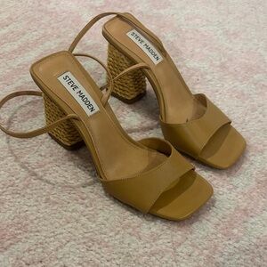 Steve Madden Camel Block Heel Sandals